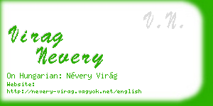 virag nevery business card